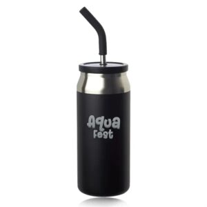 22 oz. Sydney Can Shaped Tumbler w/ Silicone Lid andamp; Straw