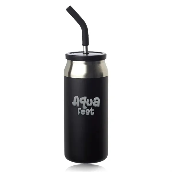 22 oz. Sydney Can Shaped Tumbler w/ Silicone Lid andamp; Straw
