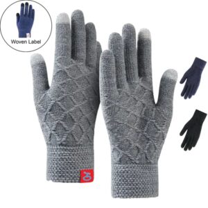 Cold Resistance Adult Winter Gloves W/ 2 Finger Touch