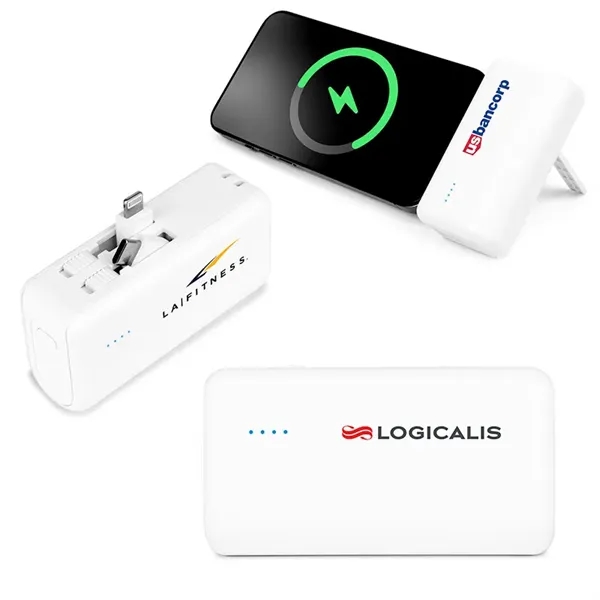 4500mAh Dual Connector Capsule Power Bank with Stand