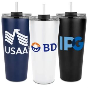 Trumbull Dual Wall No-Spill Vacuum Mug with Straw 27 oz.