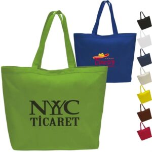 12 oz. Big Cotton Canvas Tote Bag USA Decorated (23" x 17")