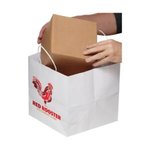 White Kraft Twisted Paper Handle Shopper - DIGITAL