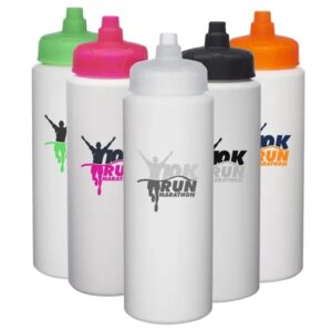 32 oz. HDPE Plastic Water Bottle with Quick Shot Lid