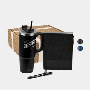 TiTUS® 30 oz Travel Mug, Executive Notebook andamp; Pen Gift Set