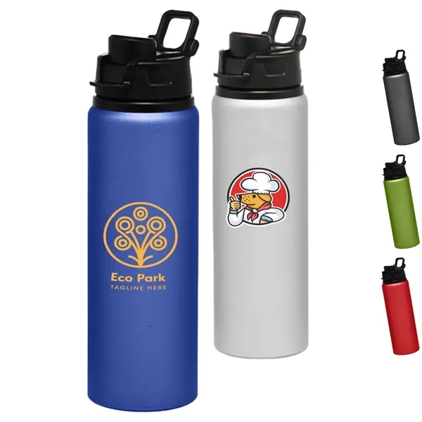 25 oz Aluminum Sports Bottle w/ Snap Lid