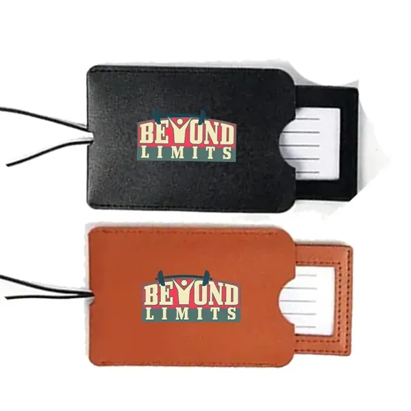 Suitcase Luggage Tags with Sleeve andamp; Elastic Band