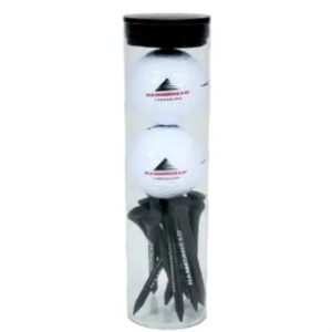 2 Ball Tube with 12 Golf Tees - Custom Imprint