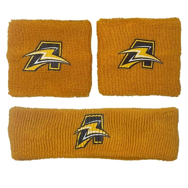 Made in the USA Headband Wristband Set with Full Color Print
