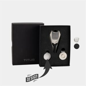 TiTUS® Metal Golf Tool Set - Divot, Ball Marker andamp; Cap Clip