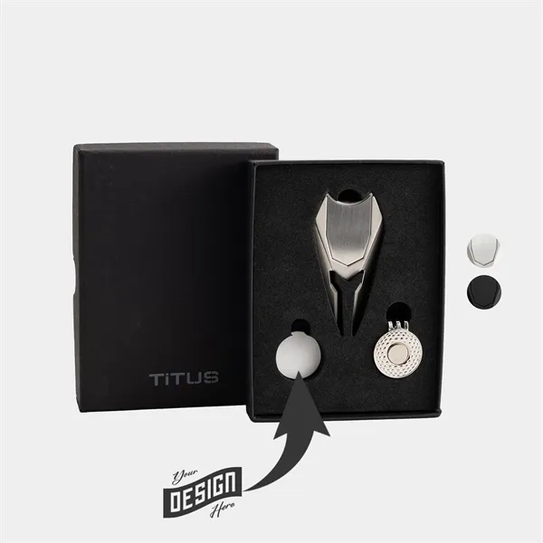 TiTUS® Metal Golf Tool Set - Divot, Ball Marker andamp; Cap Clip