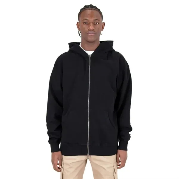Shaka Wear Men's Garment Dye Double-Zip Hooded Sweatshirt