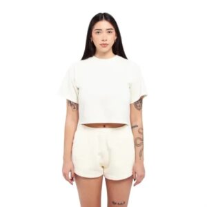 Shaka Wear Ladies' Garment Dye Crop T-Shirt