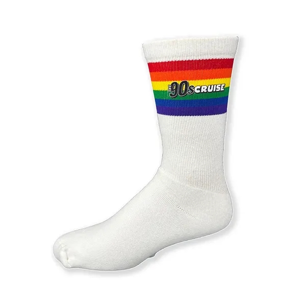 USA Made Super Soft Cotton Rainbow Crew