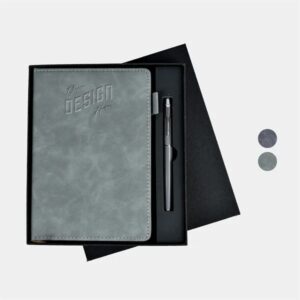 TiTUS®Velveteen PU Lather Notebook, Pen in EVA Case Gift Set