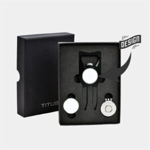 TiTUS® Golf Tool Set -Divot Tool, Ball Marker andamp; Cap Clip