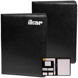Smooth Surface Leather Portfolio with Pen Loop andamp; File pocket