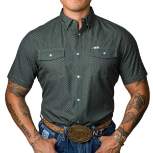Ferrell Printed Short Sleeve Snap - Men's