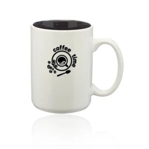 15 oz. Glossy Two-Tone Personalized Ceramic Mug