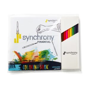 Custom Cover 7" Adult Coloring Book andamp; 8-Color Pencil Set