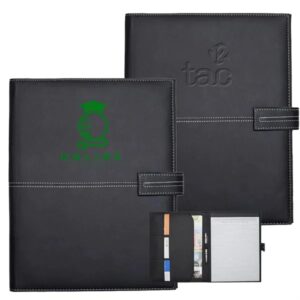 White Stitched PU Leather Portfolios Journal