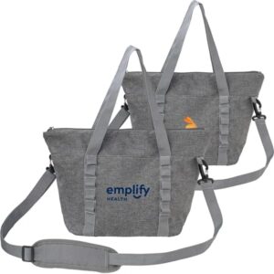 Heather Lite Insulated Lunch Bag with Strap and Pockets