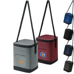 600D Solid color Insulated Lunch Bag with Adjustable Handles