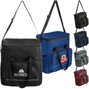 600D Insulated Lunch Bag with Mesh Pocket andamp; Double Handles