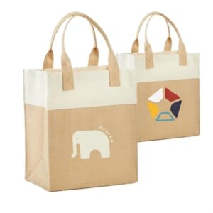 Mini Jute Gift Bag with Cotton Trims