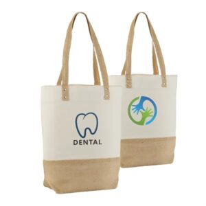Canvas andamp; Jute Tote with Sturdy Design