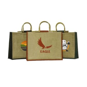 Eco-Friendly Jute Tote with Cane Handles