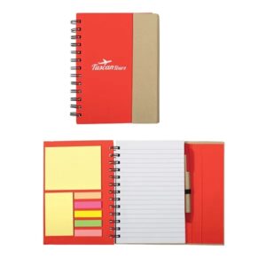 Spiral Notebook With Sticky Notes andamp; Pen 5.75" x 7.25"