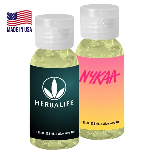 1 oz. Clear Round Bottle of Aloe Gel