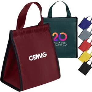 210D Insulated Lunch Tote Bag w/ Self Fabric Handles