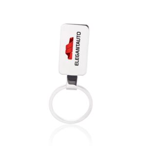 Reflection Flat Metal Keychain