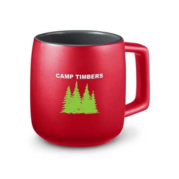 15 oz Geo Square Handle Ceramic Mug
