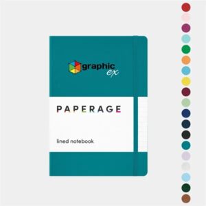 PAPERAGE® Leather Hard Cover Lined Journal Notebook
