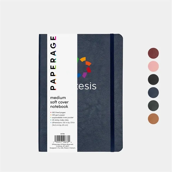 PAPERAGE® Soft Cover Medium Lined Journal Notebook 160 Pages