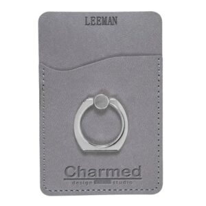 Leeman Tuscany Card Holder with Metal Ring Phone Stand