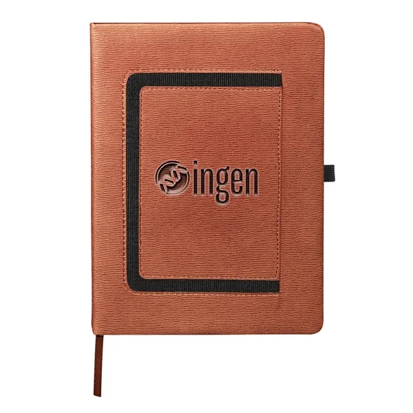 Leeman Roma Journal With Horizontal Phone Pocket 7.5" X 9...