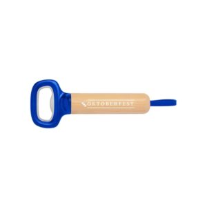 Bamboo Bottle Opener with Silicone Strap