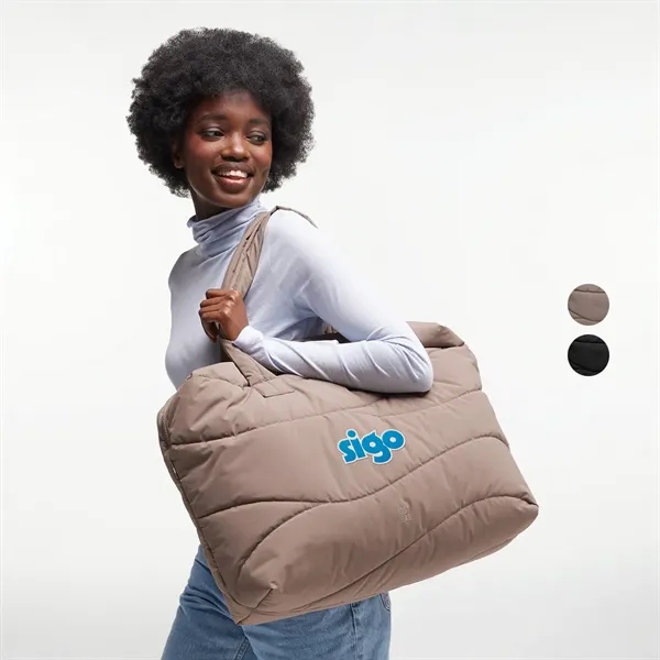 GOT BAG® Wavy Puffer-GOTS Certified Ocean Plastic Tote Bag