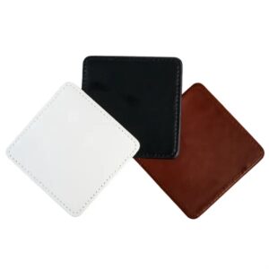 Faux Leather Coaster Square