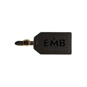 Leeman Grand Central Luggage Tag Sueded Leather