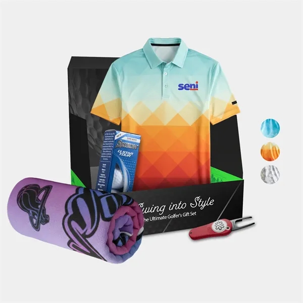 YATTA® Polo, Towel, Srixon® Golf Ball andamp; Divot Tool Gift Set