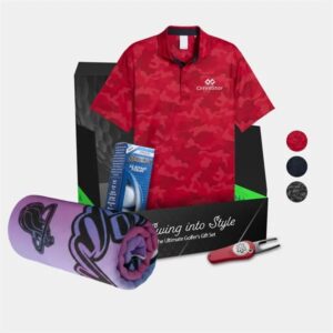 PUMA® Polo, Towel, Srixon® Golf Ball andamp; Divot Tool Gift Set