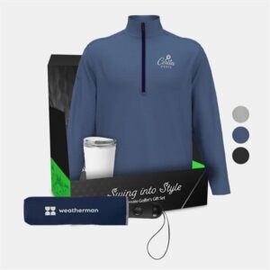 24 oz SWIG® Tumbler, Men's Golf Pullover andamp; Umbrella Gift Set