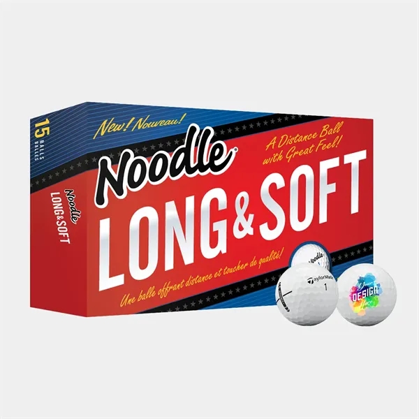TaylorMade Noodle Long andamp; Soft Golf Ball with Custom Imprints