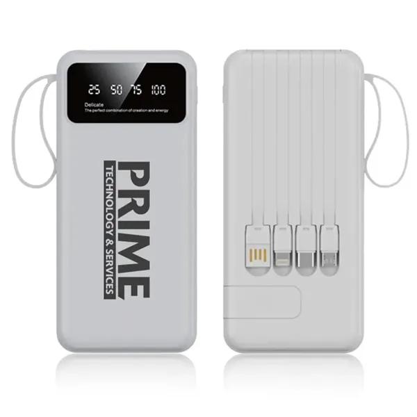 LED Display 8000 mAh Power Bank with Flashlight