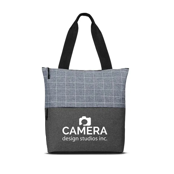 Flannel Check Accent Tote Bag